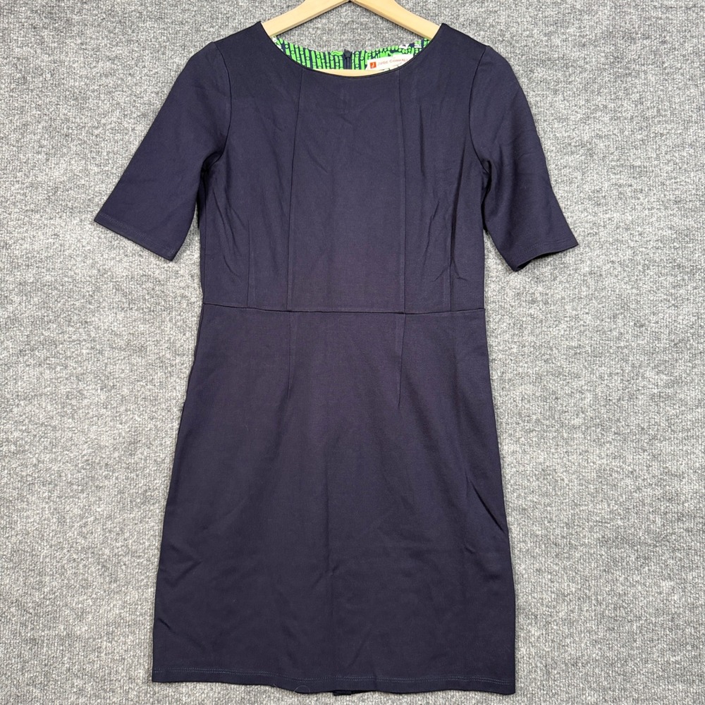 Jude Connally Sz XS Shift‎ Mini Dress Black Rayon Nylon Blend Stretch Minimalist